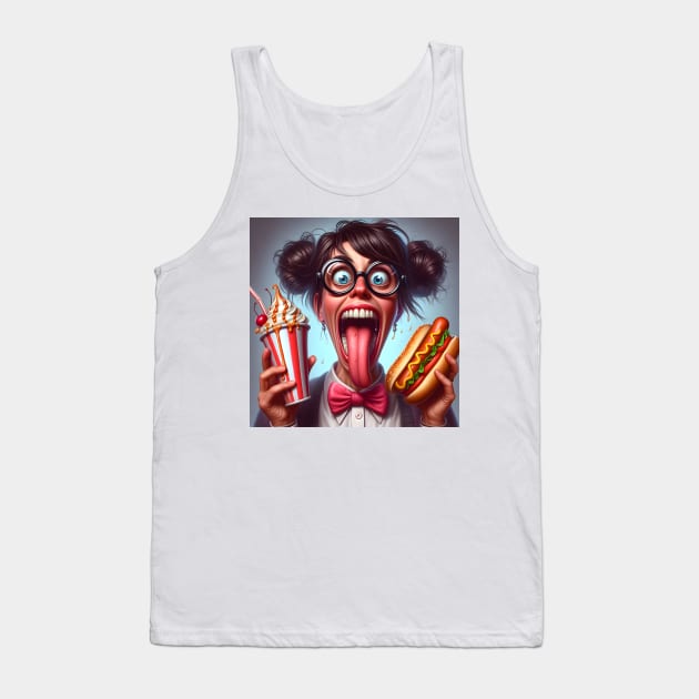 Hot Dog and a Shake Tank Top by stevepriest